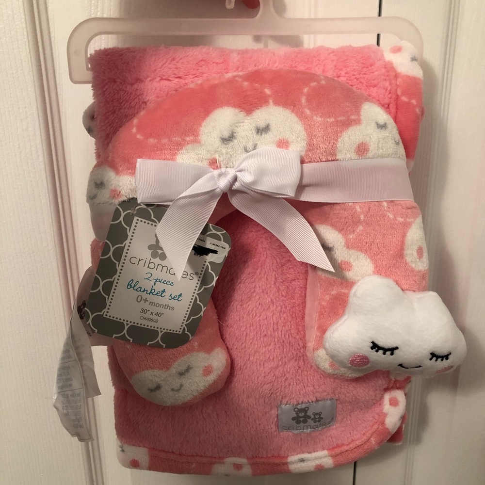 2 piece blanket set  0+ Size: 30” x 40”
